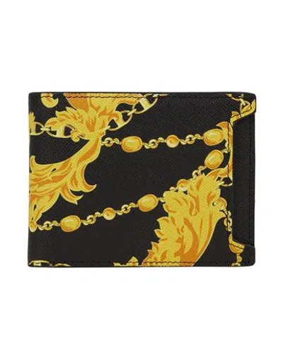 Versace Jeans Couture Man Wallet Black Size - Calfskin