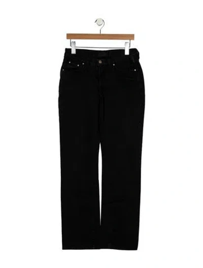 Pre-owned Versace Jeans Couture Medusa Insignia Straight-leg Jeans In Black