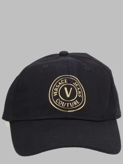 Versace Jeans Couture Men's 100% Cotton Hat In Black