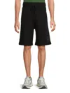 Versace Jeans Couture Men's Flat Front Bermuda Shorts In Black