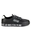 Versace Jeans Couture Logo-print Low-top Sneakers In Black