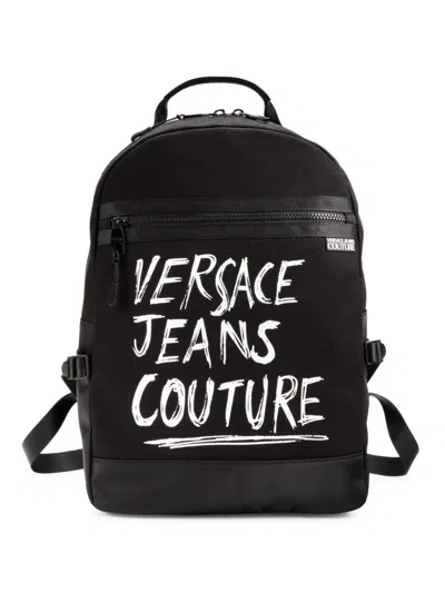 Versace Jeans Couture Men's Logo Backpack In Black