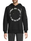 Versace Jeans Couture Logo-print Hoodie In Black