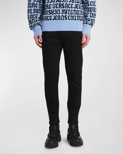 Versace Jeans Couture Skinny Fit Stretch Jeans In Black Black