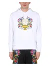 Versace Jeans Couture Men's Sweatshirt With Logo Print In White