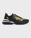 Versace Jeans Couture Black Trail Trek Sneakers In Black/gold