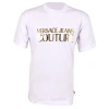 Versace Jeans Couture Short Sleeve Crew Neck Cotton T-shirt In White