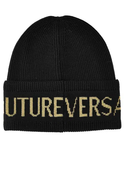 Versace Jeans Couture Mens Beanie In Black