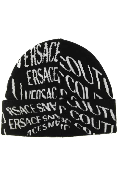 Versace Jeans Couture Mens Beanie In Black