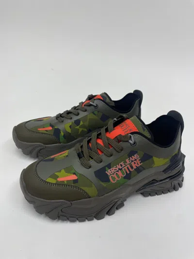Pre-owned Versace Jeans Couture Mens Camo Versace Couture Sneakers - In Multicolor