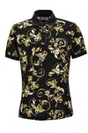 Versace Jeans Couture Baroque Pattern Polo With Classic Collar