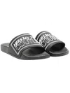 Versace Jeans Couture Slide Sandal With Logo In Black