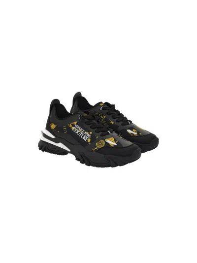 Versace Jeans Couture Mens Sneakers Black And Gold