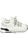 Versace Jeans Couture Mesh-panel Lace-up Trainers In White