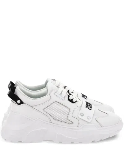 Versace Jeans Couture Mesh-panelled Sneakers In ホワイト