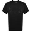 Versace Jeans Couture Metal Patch T Shirt Black In Black