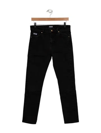 Pre-owned Versace Jeans Couture Mid-rise Skinny Leg Jeans In Black