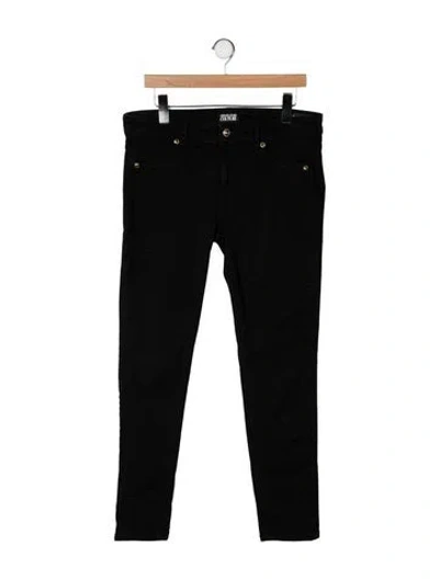 Pre-owned Versace Jeans Couture Mid-rise Skinny Leg Jeans In Black