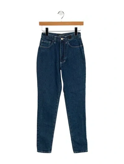Pre-owned Versace Jeans Couture Mid-rise Skinny Leg Jeans In Blue
