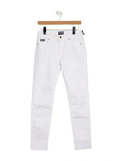 Pre-owned Versace Jeans Couture Mid-rise Skinny Leg Jeans In White
