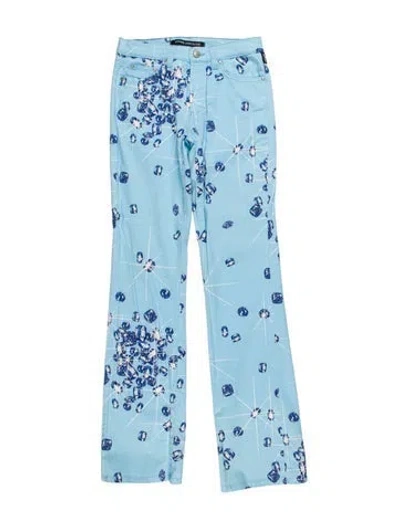 Pre-owned Versace Jeans Couture Mid-rise Straight Leg Jeans In Blue
