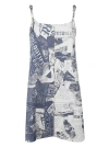 VERSACE JEANS COUTURE MINI BUCKLED PRINTED DRESS