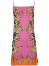 Versace Jeans Couture Mini Placed Dress Enver Satin