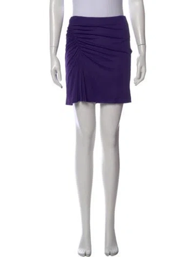 Pre-owned Versace Jeans Couture Mini Skirt In Purple