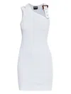 Versace Jeans Couture Mini Tank Dress Bouckle Costina Ribana In White