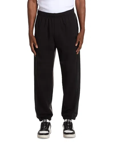Versace Jeans Couture Mixed Media Joggers In Black