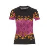 Versace Jeans Couture Crewneck Graphic Print Short Sleeves T-shirt In Multicolour