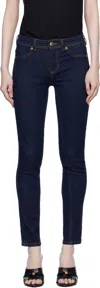 Versace Jeans Couture Navy 5-pocket Jeans In E904 Indigo