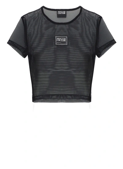 Versace Jeans Couture Net T-shirted In Black