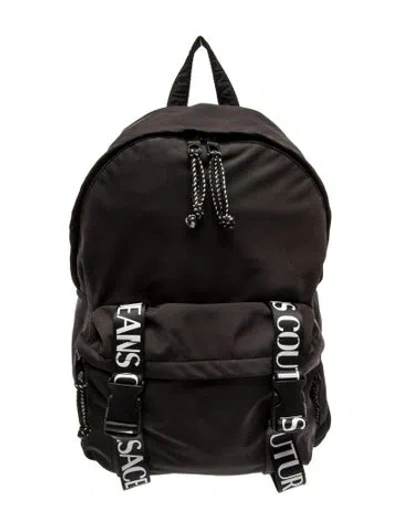 Pre-owned Versace Jeans Couture Nylon Backpack In Black