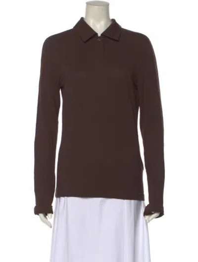 Pre-owned Versace Jeans Couture Nylon Crew Neck Sweater In Brown