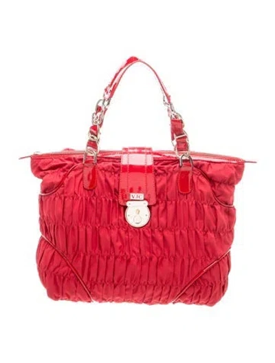 Pre-owned Versace Jeans Couture Nylon Shoulder Bag Vintage In Red
