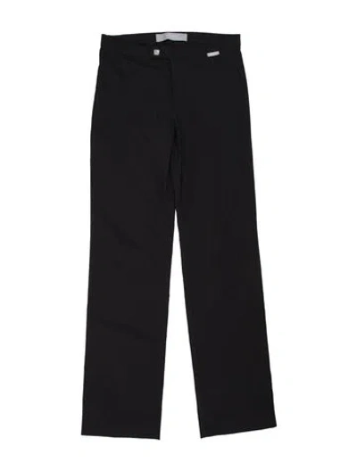 Pre-owned Versace Jeans Couture Nylon Straight Leg Pants In Black