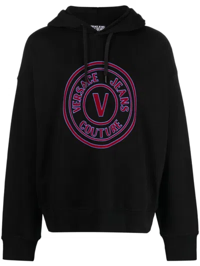 Versace Jeans Couture Frontal Logo Black Hoodie