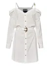 Versace Jeans Couture White Off-the-shoulder Minidress In White