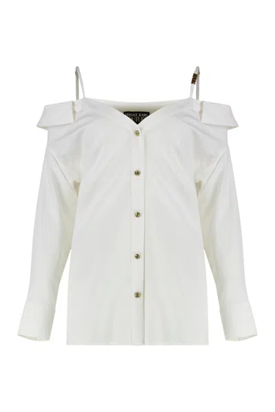 Versace Jeans Couture Off-shoulders Shirt In Multi