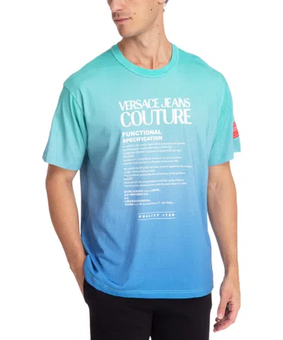 Versace Jeans Couture Organic Interlock T-shirt In Green