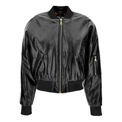 Versace Jeans Couture Leather Jacket In Black