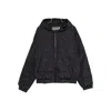 Versace Jeans Couture Quilted Hooded Jacket In Blue