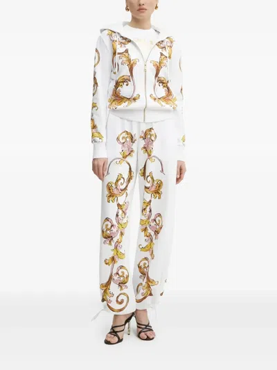 Versace Jeans Couture Outline Barocco Hoodie In White