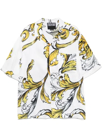 Versace Jeans Couture Outline Barocco Shirt In White
