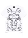 Versace Jeans Couture White Barocco Outline T-shirt In White