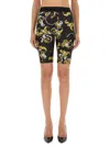 Versace Jeans Couture Outline Baroque Cycling Shorts In Black