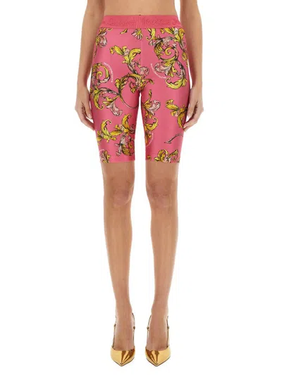 VERSACE JEANS COUTURE VERSACE JEANS COUTURE "OUTLINE BAROQUE" CYCLING SHORTS