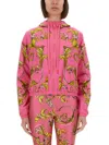 Versace Jeans Couture Outline Baroque Windbreaker In Pink