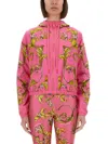 Versace Jeans Couture Outline Baroque Windbreaker In Pink